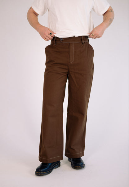 Antique Brown Flared Pants