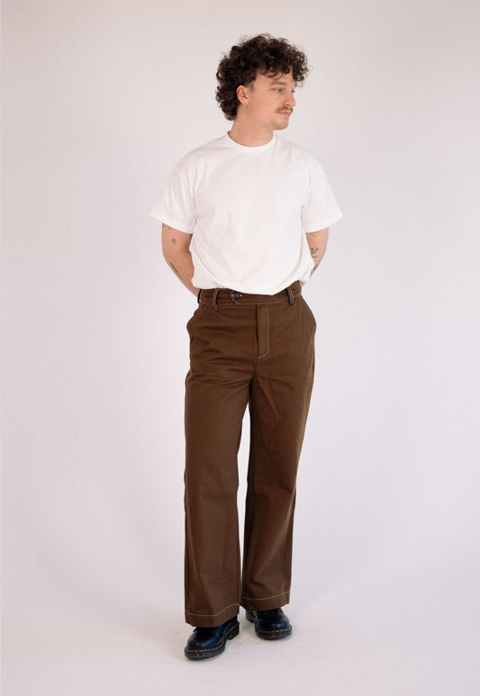Antique Brown Flared Pants