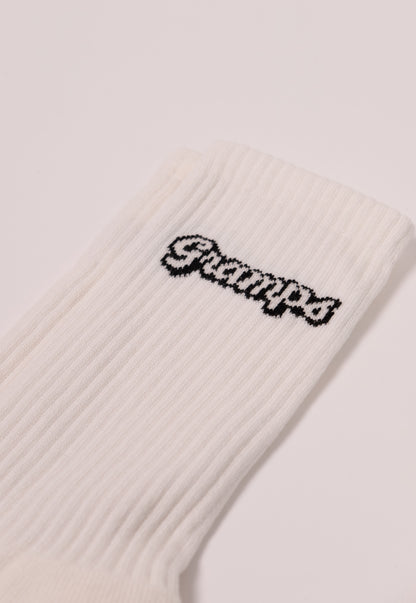 Cream Logo Socks