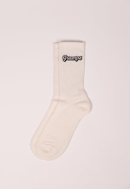 Cream Logo Socks